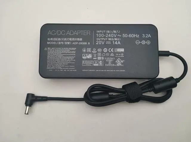 Main image of 20V 14A 280W ADP-280BB B AC Adapter Charger for ASUS ROG Strix Scar 17 G732 G732LWS-HG059T G732LW-HG056T G732LV-EV051T G732LXS-HG059T Gaming Laptop 6.0 * 3.7MM Pin