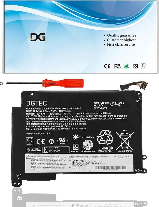 Main image of 00HW020 00HW021 Laptop Battery for Lenovo ThinkPad P40 Yoga 20GQ 20GR Yoga 460 20EL 20EM 20FY 20G Series SB10F46459 SB10F46458 (11.4V 53Wh/4540mAh/3Cell)