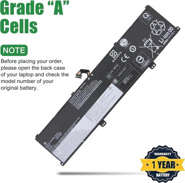 Alt view image 3 of 5 - L19C4P71 SB10X19048 5B10X19050 Laptop Battery Replacement for Lenovo ThinkPad P1 X1 Extreme 3rd Gen 2020 Series Notebook L19M4P71 SB10X19047 5B10X19049 15.36V 80Wh 5235mAh
