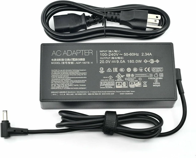 Main image of 180W 20V 9A AC Adapter Charger for ASUS ROG Zephyrus G14 GA401QM GA401QM-K2023T GA401QM-DS98 GA401QM-HZ024T GA401II-HE177R,G15 GA502 GA502IV-AZ037T GA502IU-AZ097T GA502DU-AZ095T ADP-180TB H