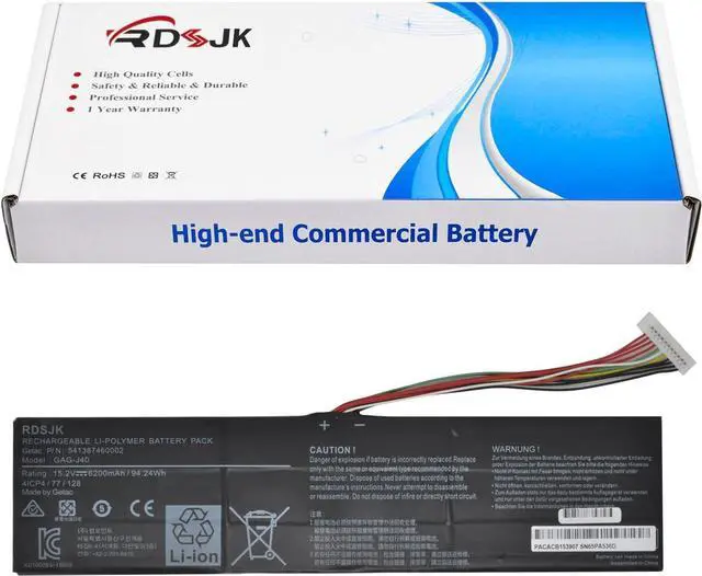 Main image of GAG-J40 541387460003 Laptop Battery for Gigabyte Aero 14 V7 14 P64Wv7-De325Tb 14-P64WV6 14-W-CF2 15 RTX 20 15W 15X 17 XA Aorus X5 V6 V7 V8 X7 v6 v7 X9 DT Series 541387460002 541387460005 15.2V 94.24Wh