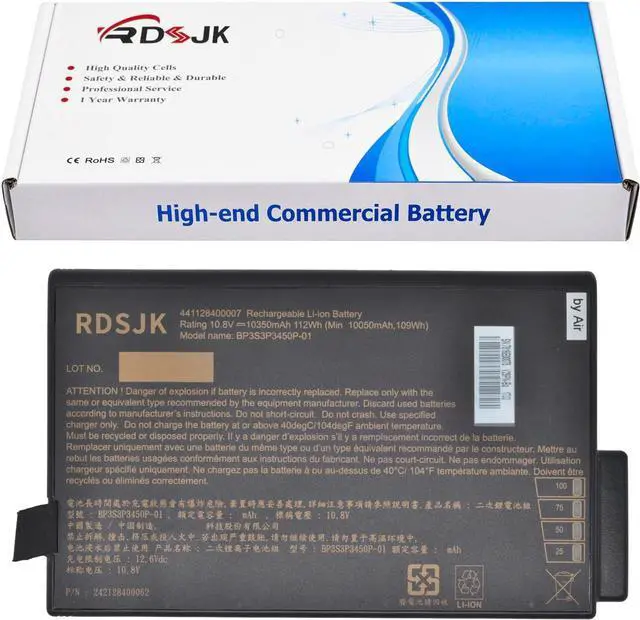 Main image of BP3S3P3450P-01 441128400007 Laptop Battery for Getac V100 V200 B300 X500 S400 V1010 Rugged Notebook Getac X500 Server BP-LP2900/33-01PI 338911120104 BP-LC2600/33-01S1 BP-LC2600/32-01PI