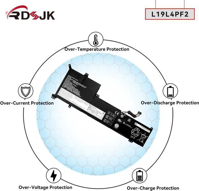 Alt view image 5 of 6 - L19L4PF2 L19D4PF2 Laptop Battery for Lenovo V17-IIL IdeaPad 3-17ADA05 3-17ARE05 3-17IML05 3-17IIL05 Serie L19L3PF4 L19C3PF6 5B10W89846 SB10W89847 5B10W89835 SB10W89834 5B10W89838 SB10W89845 15.2V 56Wh