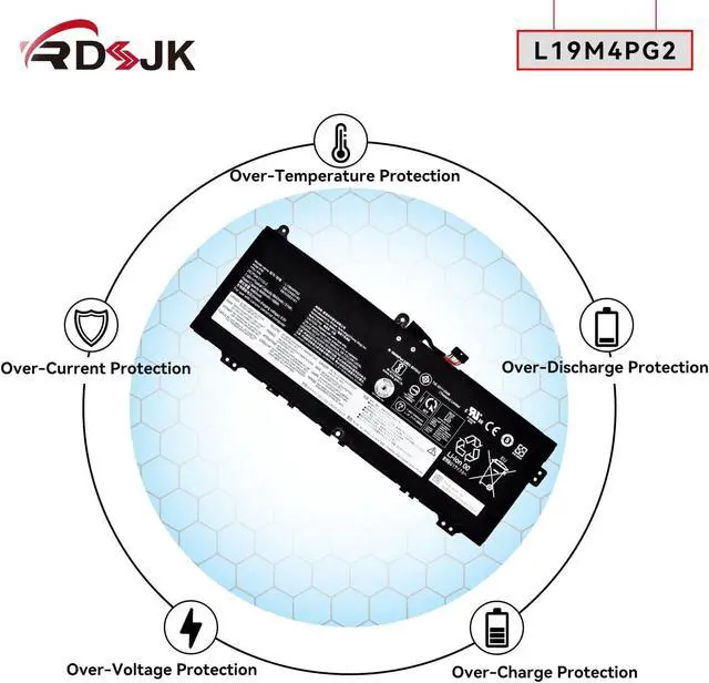 Alt view image 6 of 7 - L19M4PG2 L19D4PG2 L19L4PG2 Laptop Battery for Lenovo ThinkPad C13 Yoga 1st Gen Chromebook Ideapad Flex 5 CB-13IML05 Series 5B10X63136 SB10X63137 5B10X63138 SB10X63139 SB10X63140 5B10X63141 7.68V 51Wh