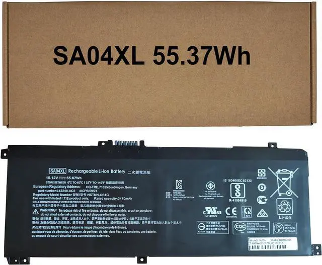 Main image of IZKROR SA04XL 55.37Wh 3500mAh Laptop Battery Replacement for HP Envy X360 15-DR 15-DS 15Z-DS 15M-DR 15T-DR 17T-CG 17M-CG Series SAO4XL HSTNN-0B1G HSTNN-0B1F L43267-005 15.4V
