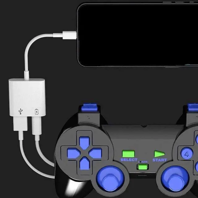 Alt view image 3 of 5 - Hubs Type-C Adapter Power Supply USB 3.0 Mobile Phone External U Disk Converter Two-in- Adapter Cable USB Hubs