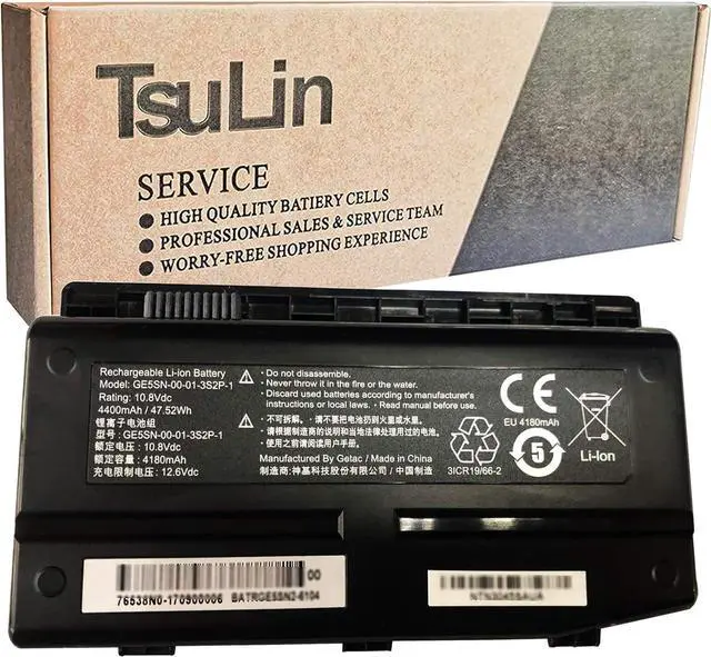 Main image of TsuLin GE5SN-03-12-3S2P-1 Laptop Battery Compatible with MECHREVO X7Ti X7Ti-s X6Ti-s Series Notebook GE5SN-00-01-3S2P-1 10.8V 47.52Wh 4400mAh