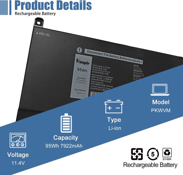 New Net Batteria Per Dell Precision 7550/7560/7750/7760 – 8333mAh Di Potenza Pura!