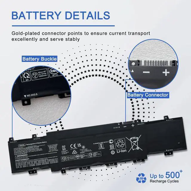 Alt view image 5 of 6 - JOTACT TI04XL Laptop Battery Compatible with HP Envy 17 Envy 17-ch Series Notebook TI04XL HSTNN-IB9T M24420-1D1 M24563-005 TI04055XL M24420-1C1 Battery 15.12V 55.67Wh