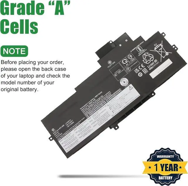 Alt view image 3 of 5 - L21M3P74 Laptop Battery Replacement for Lenovo ThinkPad X1 Nano Gen 2 2022 Gen 3 2023 Series SB11F28677 5B11F28680 L21C3P74 SB11F28679 5B11F28682 L21D3P70 SB11F28678 5B11F28681 11.61V 49.57Wh
