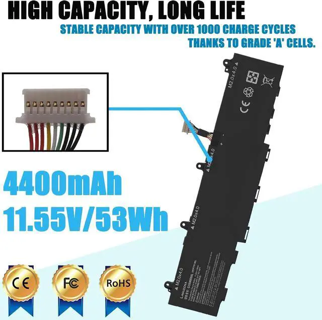 Alt view image 2 of 7 - CC03053XL Laptop Battery Compatible with HP ZBook Firefly 14 G7 G8, EliteBook 830 835 840 845 Probook 635 Aero Series CC03XL HSTNN-DB9Q HSTNN-IB9F HSTNN-LB8Q L77608-1B2