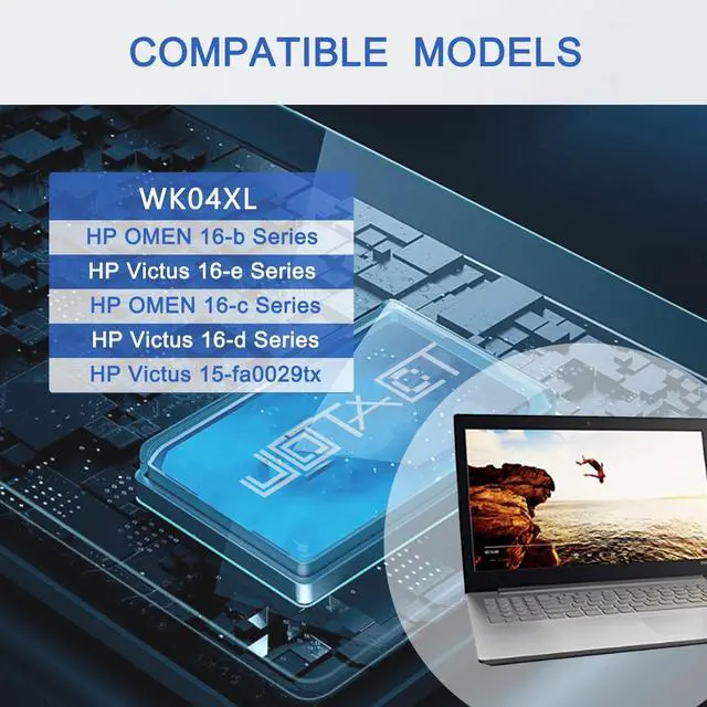 Alt view image 3 of 6 - WK04XL HSTNN-OB2C Laptop Battery Compatible with HP Victus 16-D 16-D0000NC 16-E 16-E0002SL Series HSTNN-IB9V HSTNN-OB2C HSTNN-WB0B M38822-1D1 M38822-AC1 M38822-CE1 M38822-171 M39179-005 15.4V