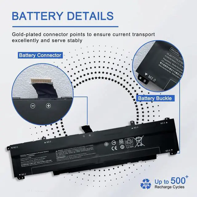 Alt view image 5 of 6 - WK04XL HSTNN-OB2C Laptop Battery Compatible with HP Victus 16-D 16-D0000NC 16-E 16-E0002SL Series HSTNN-IB9V HSTNN-OB2C HSTNN-WB0B M38822-1D1 M38822-AC1 M38822-CE1 M38822-171 M39179-005 15.4V