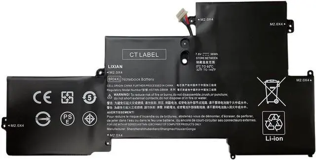Main image of BR04XL 7.6V 36Wh Laptop Battery Replacement for HP EliteBook 1020 G1 M5U02PA M0D62PA M4Z18PA HSTNN-DB6M HSTNN-I26C HSTNN-I28C