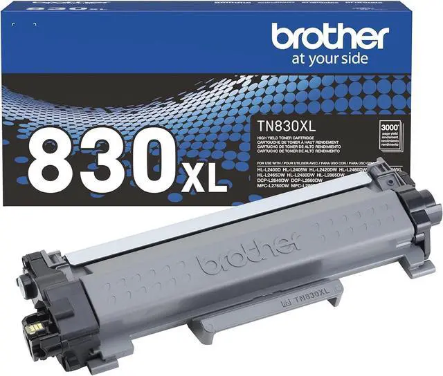 Main image of Brother Genuine TN830XL High Yield Black Toner Cartridge for 3,000 Pages