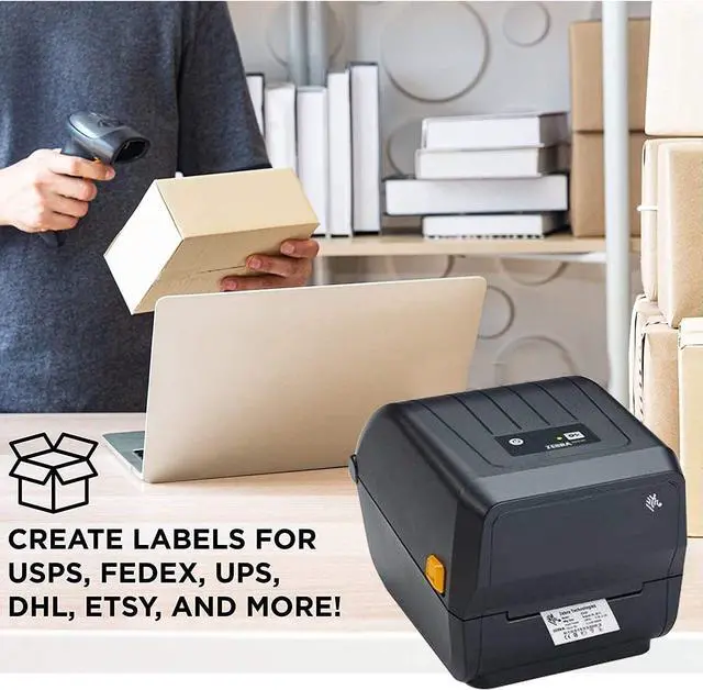 Alt view image 4 of 6 - Ze bra ZD220 203 dpi Bar code Printer