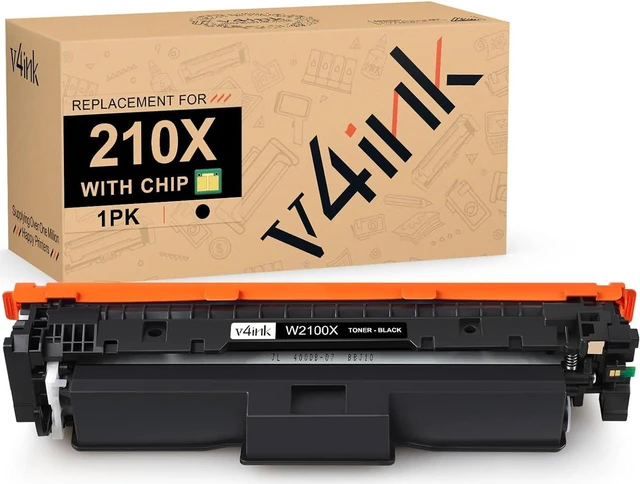 Main image of 210X Black Toner Cartridges Compatible Replacement for HP 210X W2100X 210A W2100A Work with Color Laser Pro 4301fdw 4301fdn 4201dn 4201dw 4301dw Printer(with Chip,1 Black)