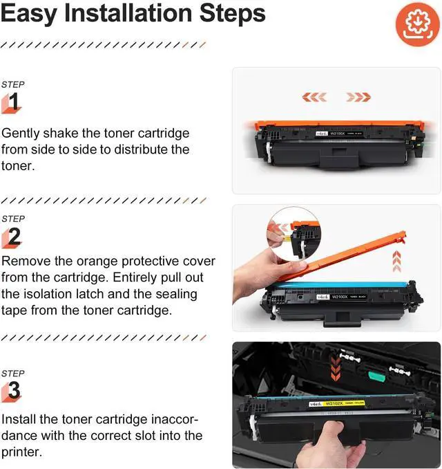 Alt view image 5 of 6 - 210X Toner Cartridges Compatible Replacement for HP 210X 210A Work with Color Laser Pro 4301fdw 4301fdn 4201dn 4201dw 4301dw Printer(with Chip,4-Pack Color Set)