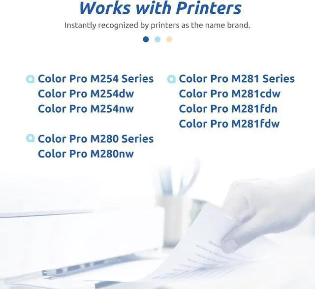Alt view image 2 of 6 - INK E-SALE 202A CF500A Remanufactured 202A CF500A CF501A CF502A CF503A Toner Cartridge Replacement for HP Color Pro M254 M254dw M254nw M280 M280nw M281 M281cdw M281fdn M281fdw Printer (4 Packs)