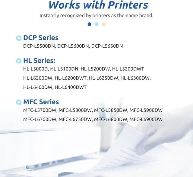 Alt view image 2 of 7 - INK E-SALE TN850 Toner Cartridge Compatible Replacement for Brother TN850 TN820 Toner Cartridge for Brother DCP-L5650DN HL-L6200DW HL-L6400DWT MFC-L6750DW MFC-L6800DW MFC-L6900DW (4-Pack Black)