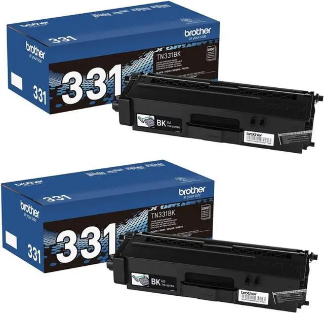 Main image of Brother Genuine TN-331BK (TN331BK) Black Laser Toner Cartridge 2-Pack