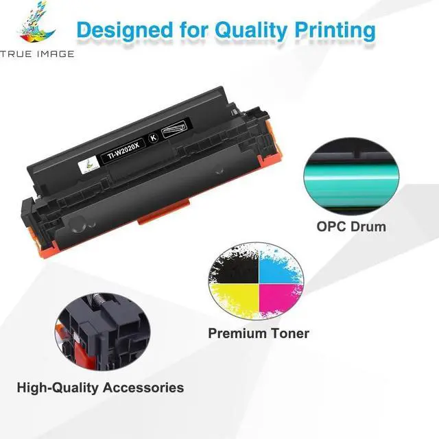 Alt view image 4 of 6 - TRUE IMAGE Compatible 414X Toner Cartridge Replacement for HP 414X W2020X 414A for HP Color Laserjet Pro MFP M479fdw M454dw M454dn M479fdn Printer Toner High Yield (Black Cyan Yellow Magenta, 4-Pack)