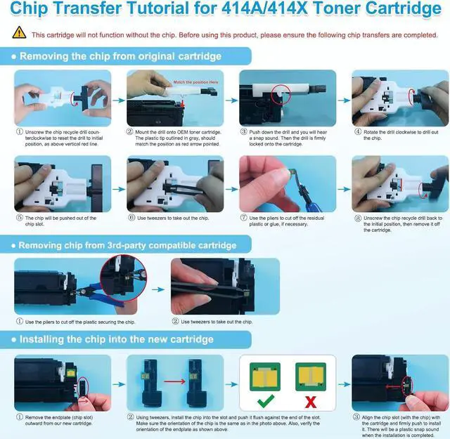 Alt view image 5 of 6 - TRUE IMAGE Compatible 414X Toner Cartridge Replacement for HP 414X W2020X 414A for HP Color Laserjet Pro MFP M479fdw M454dw M454dn M479fdn Printer Toner High Yield (Black Cyan Yellow Magenta, 4-Pack)