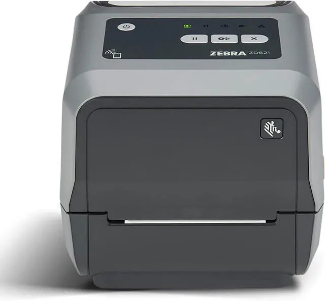 Main image of Ze bra ZD621 Thermal Transfer Desktop Printer 300 dpi Print Width 4 inch USB Serial Ethernet Connectivity ZD6A043-301F00EZ, Requires Thermal Ribbon for Use
