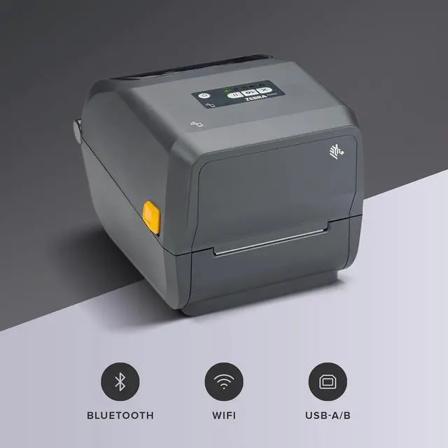 Alt view image 2 of 6 - Ze bra ZD421 Thermal Transfer Desktop Printer 300 dpi Print Width 4-inch Wired USB and 802.11ac Connectivity ZD4A043-301W01EZ, Requires Thermal Ribbon for Use