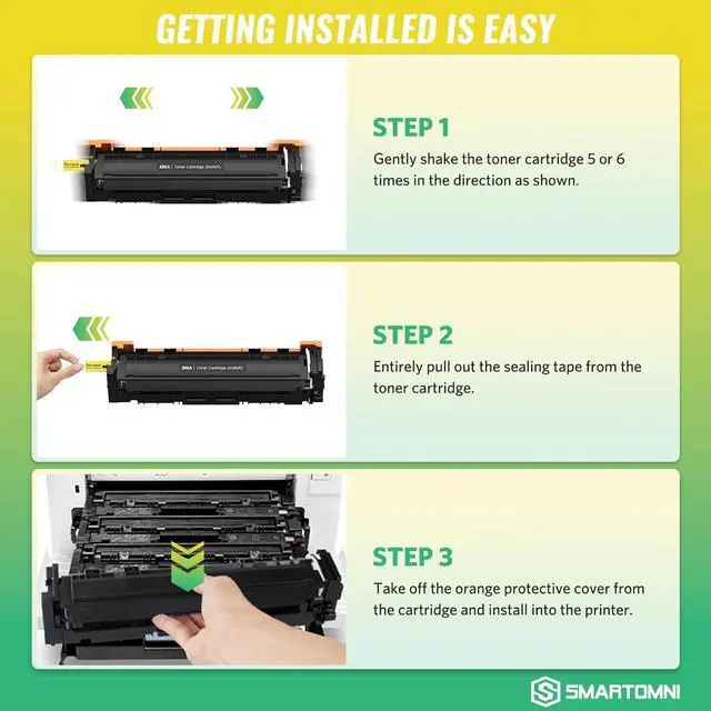Alt view image 7 of 7 - Ennovor 206A Toner Cartridges 4 Pack (with Chip) Works with HP Color Pro MFP M283fdw M283cdw, Pro M255dw M255nw, MFP M282nw M283 M282 M255 Printer | W2110A W2111A W2112A W2113A 206X W2110X