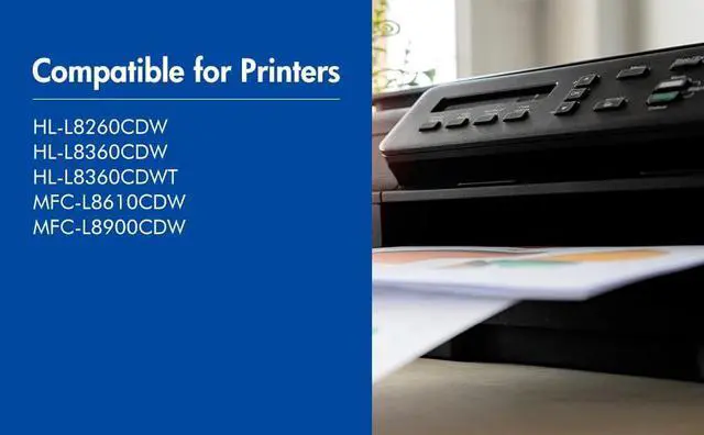 Alt view image 7 of 7 - Ennovor TN-431 TN 431 433 Toner Cartridges 4-Packs: TN433 TN-433 Replacement for Brother TN431 TN-431BK TN-431C TN-431M TN-431Y MFC-L8900CDW HL-L8360CDW MFC-L8610CDW Printer Ink