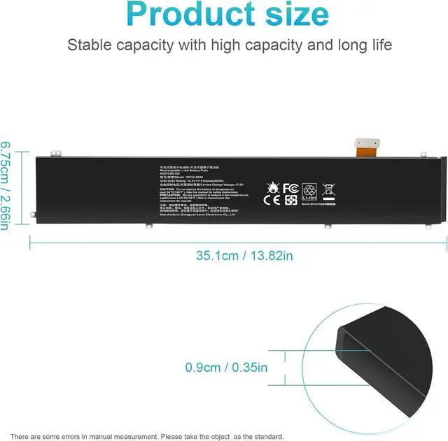 Alt view image 3 of 7 - TREE.NB RC30-0248 Laptop Battery Replacement for Razer Blade 15 2018 Advanced RZ09-02386E92 RZ09-02385 RZ09-02386 RZ09-02886 RZ09-02887 RZ09-02888 RZ09-0301 RZ09-0313 Series 4ICP4/55/162 (15.4V 80Wh)