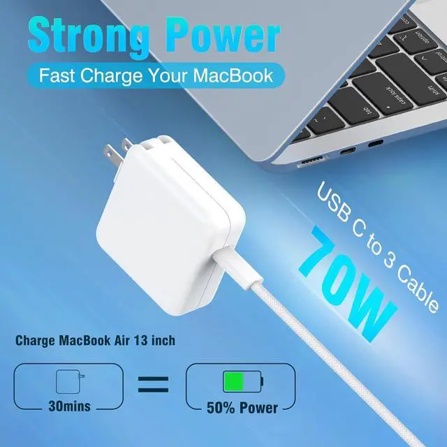 Alt view image 2 of 7 - USB C Cable 60W 2-Pack 6.6ft Nylon Braided USB C to USB C Cable Type C Charger Fast Charging Right Angle USBC Cable Charger Cord for iPhone 16 Pro Max 15 Plus  S24 S23 iPad Pro MacBook