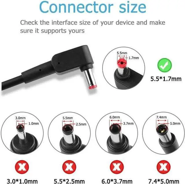 Alt view image 4 of 7 - 230W AC Charger for Acer Predator Helios 300 Pt315-52 Ph315-53 Ph315-54 Ph317-54 Ph317-55 Triton 500 Pt 515-52 ConceptD 5 7 Cn516 Cn715-72P Nitro 5 An515-46 An517-42 An515-58 An517-55