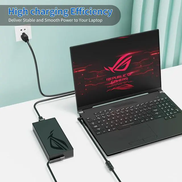 Alt view image 6 of 7 - 280W 14A 20V ADP-280EB B AC Charger for  Rog Flow X16 Rog Strix G15 G16 G17 14A/20V AC Adapter for Rog Strix G18 Rog Strix Scar 15 17 SE ROG Zephyrus M16  Tuf Gaming A16 (6.0 X 3.7mm)