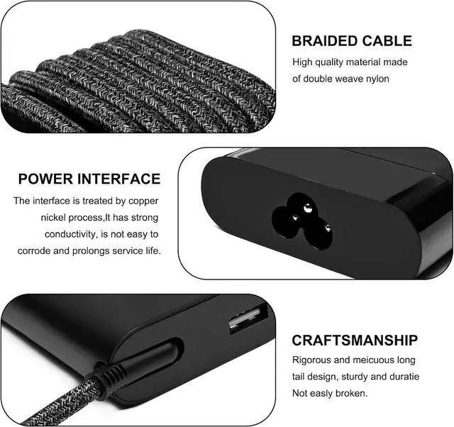 Alt view image 7 of 7 - 110W Laptop Charger USB-c for HP ZBook Firefly 16 g9 g10 AC Adapter HP Elite Dragonfly G3 Charger HP EliteBook 860 865 g9 g10 Power Cord M52950-001 M52946-003 M52946-001 TPN-CA24 TPN-DA24