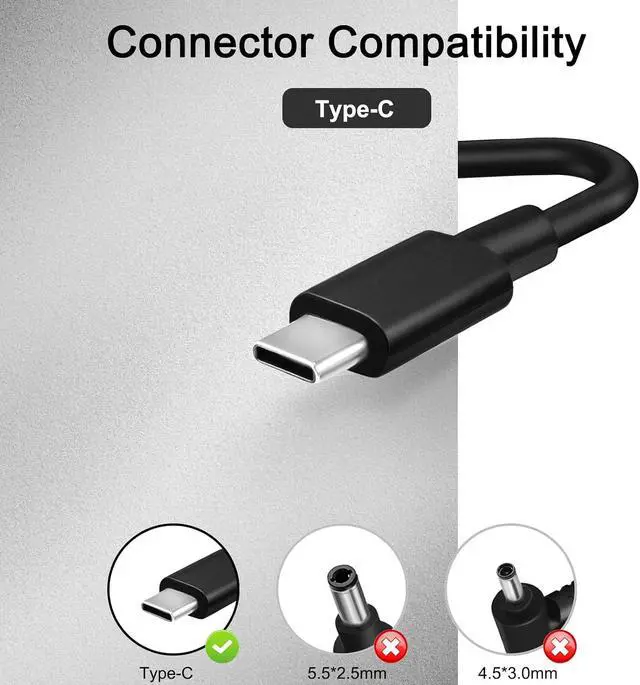 Alt view image 3 of 7 - 165W USB c Laptop Charger Compatible with Dell Pro Max 14 16 18 Plus MB18250 MB16250 Precision 5680 5690 P123F DA165PM210 HA165PM210 LA165PM210 AC Adapter