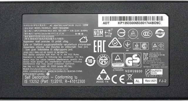 Alt view image 3 of 3 - Original Ac Charger Compatible for Razer Blade 19.8V 8.33A 165W Laptop Charger AC Power Adapter RC30-0165 Power Cord