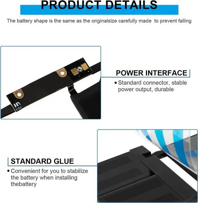 Alt view image 4 of 7 - Futurebatt A1707 A1820 Battery for MacBook Pro 15 inch A1707 (Late 2016 Mid 2017) Touch Bar EMC 3162 3072 Series MLH32 MLH42 MLW72 MLW82 MPTR2 MPTT2 MLH52 MLW92 MPTU2 MPTV2 MPTW2 MPTX2