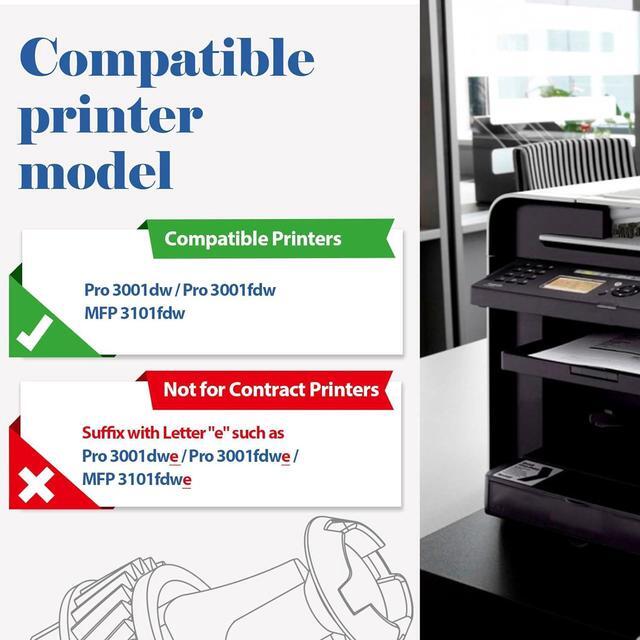 Alt view image 2 of 7 - 138A Black Toner Cartridge 4-Pack Compatible Replacement for HP 138A Black Laserjet Toner Cartridge W1380A 138X W1380X for HP Laserjet Pro 3001dw 3001fdw MFP 3101fdw Series Printer High Yield Ink
