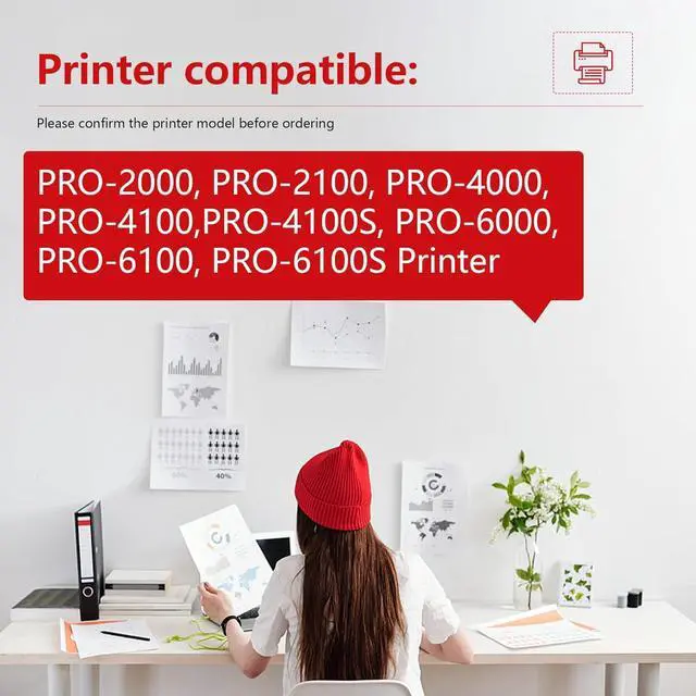 Alt view image 2 of 6 - Ennovor PFI-1300 Ink Tank 330ml 1-Pack (MBK) Replacement for PFI 1300 Ink Tank imagePROGRAF PRO-2000 PRO-2100 PRO-4000 PRO-4100S PRO-6000 PRO-6100S Printer