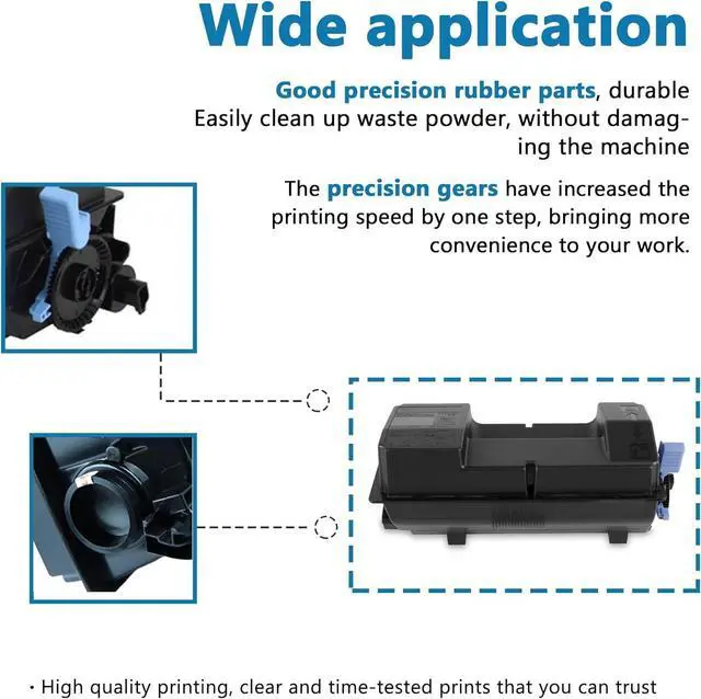 Alt view image 6 of 7 - TK-3182 TK3182 Black Toner Cartridge 3-Pack - Lov TK-3182 Black Toner Cartridge (Up to 21,500 Pages) Replacement for Kyocera ECOSYS M3655idn P3055dn Printer, 1T02T70USV