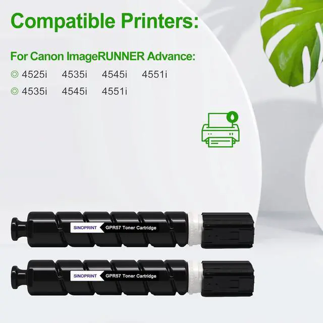Alt view image 2 of 6 - GPR57 0473C003 High Yield Remanfactured Toner Cartridge Replacement for Canon GPR-57 for Canon imageRUNNER Advance 4525i 4535i 4545i 4551i 4535i 4545i 4551i Printers, 2 Black ( 42,100 Pages)