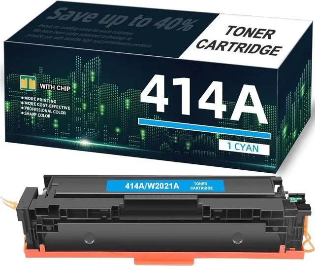 Main image of Ennovor 414A Cyan Toner Cartridge 1 Pack MFP M479fdw Replacement for HP 414A 414X Cyan Toner Cartridge Compatible Work for HP Color Pro M479fdn M454dn M454dw Printer W2021A Blue Ink