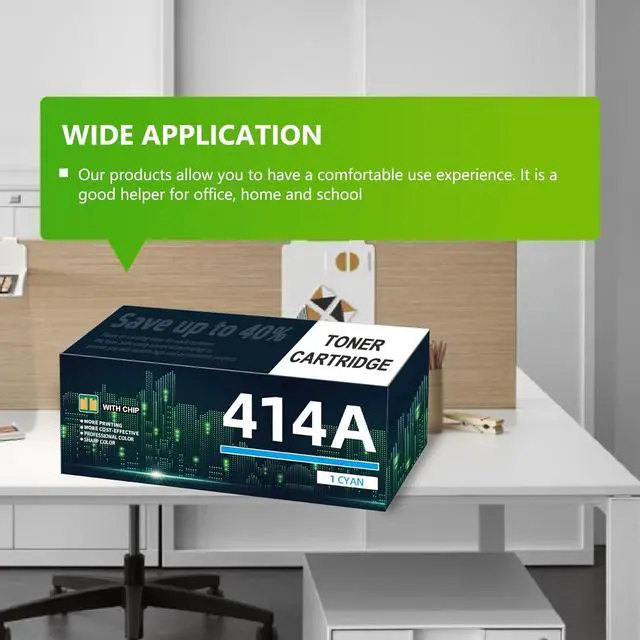Alt view image 5 of 6 - Ennovor 414A Cyan Toner Cartridge 1 Pack MFP M479fdw Replacement for HP 414A 414X Cyan Toner Cartridge Compatible Work for HP Color Pro M479fdn M454dn M454dw Printer W2021A Blue Ink