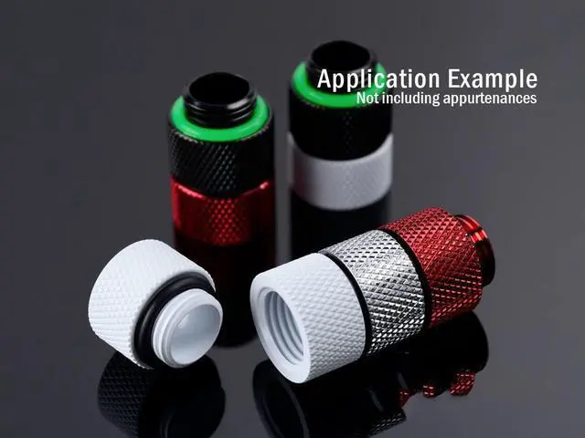 Alt view image 6 of 6 - Bitspower G1/4" 10mm Male to Female Fitting, Silver Shining