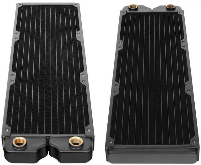 Alt view image 4 of 7 - Thermaltake Pacific DIY Liquid Cooling System C360 27mm Thick High-Density Fins Single-Row Copper Tubes Copper Radiator CL-W228-CU00BL-A