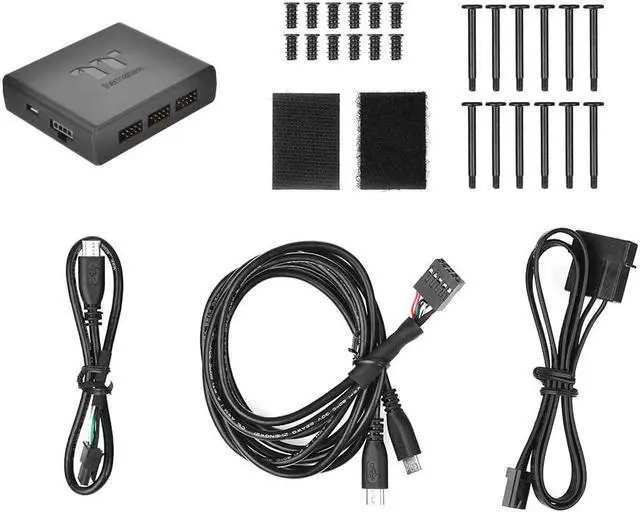 Alt view image 5 of 7 - Thermaltake Fan CL-F054-PL12SW-A Riing Plus 12 TT Premium 5xfan pack 1xfan hub 120mm RGB