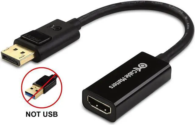 Alt view image 2 of 7 - DisplayPort to HDMI Adapter (DP to HDMI Adapter is NOT Compatible with USB Ports Do NOT Order for USB Ports on Computers)