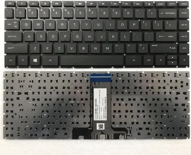 Main image of New US English Black Laptop Keyboard (NO-Backlit with frame) for HP Stream 14-ds 14-DS0003DX 14-DS0010NR 14-DS0020NR 14-DS0030NR 14-DS0035NR 14-DS0036NR 14-DS0037NR